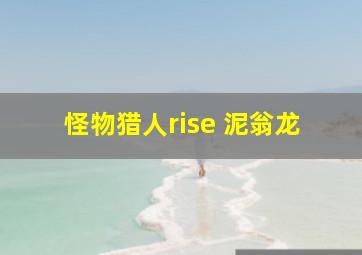 怪物猎人rise 泥翁龙